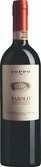 Eine elegante Flasche Barolo Wein mit einem roten Kapselverschluss und einem detaillierten Etikett, das Herkunft und Jahr angibt.