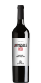Eine elegante Flasche Rotwein mit dem Etikett 'IMPOSSIBLE RED' und dem Logo von LABORIE, die südafrikanische Herkunft betont.