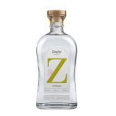 Die Flasche zeigt das markante 'Z' auf dem Etikett, das für Ziegler steht, und hebt die 43% Alkoholgehalt hervor.