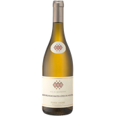 Ein edler Weißwein in einer ansprechenden Flasche, die die Tradition und Qualität der burgundischen Weine verkörpert.