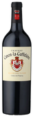 Eine elegante Flasche Rotwein mit dem Etikett von Château Canon-la-Gaffelière, das ein Wappen zeigt.