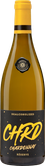 Eine Flasche alkoholfreier Chardonnay mit einem edlen, schwarz-goldenen Etikett und einem modernen, hochwertigen Design.
