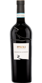Ein hochwertiger Rotwein in einer schlanken Flasche, die durch ihre dunkle Farbe und das auffällige Etikett besticht.