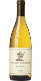 Ein hochwertiger Chardonnay in einer stilvollen Flasche, die das Logo eines Rehs und den Namen Karia trägt.
