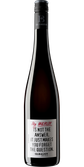 Eine elegante Flasche Merlot mit einem auffälligen Etikett, das eine humorvolle Botschaft über das Trinken vermittelt.