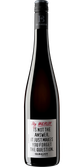 Eine elegante Flasche Merlot mit einem auffälligen Etikett, das eine humorvolle Botschaft über das Trinken vermittelt.