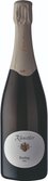 Ein hochwertiger Riesling brut in einer dunklen Flasche, die mit einem eleganten Etikett und goldenen Schriftzügen verziert ist.