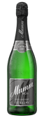 Die Flasche Mumm Sekt, mit dem Aufdruck 'Extra Dry', strahlt Eleganz aus und ist perfekt für festliche Anlässe.