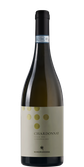 Die Flasche zeigt ein modernes Design mit gelben Punkten und dem Schriftzug 'Chardonnay' in stilvoller Schrift.