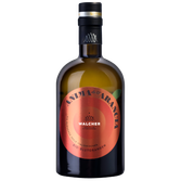 Die Flasche zeigt ein ansprechendes Design mit einem runden Etikett, das die Bio-Qualität der Blutorangen betont.