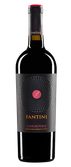 Eine elegante Flasche Fantini Sangiovese mit einem auffälligen, modernen Etikett und rotem Kapselverschluss.