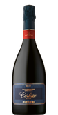 Die Flasche zeigt ein stilvolles Design mit einem blauen Etikett, das die Herkunft Valdobbiadene angibt.