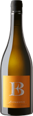 Die Flasche zeigt ein schlichtes, modernes Etikett in einem kräftigen Orange mit einem großen silbernen Buchstaben „B“ als zentrales Gestaltungselement. Darunter stehen der Schriftzug „Auxerrois“ sowie „Emil Bauer Pfalz“, während am Flaschenhals zusätzlich der Name „Emil Bauer“ zu sehen ist.