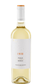 Die Flasche 'I MURI' aus Puglia strahlt Eleganz aus, mit einem hellen Wein und einem minimalistischen, modernen Etikett.