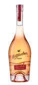Die Flasche Matusalem Rum zeigt ein ansprechendes Design mit einer goldenen Schrift und einem klaren, rosafarbenen Inhalt.