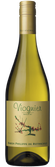 Die Flasche Viognier von Baron Philippe de Rothschild hebt sich durch ihr elegantes Design und die auffälligen Farben des Etiketts hervor.