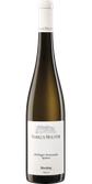 Die Flasche Riesling ist in einem modernen Stil gehalten und hebt die Herkunft aus der Mosel-Region hervor.
