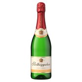 Ein eleganter Sekt von Rotkäppchen in einer grünen Flasche, die mit einem roten Korken und einem goldenen Logo verziert ist.