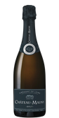 Die Flasche präsentiert sich mit einem edlen schwarzen Korken und einem ansprechenden Etikett, perfekt für festliche Momente.