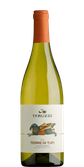 Die Flasche zeigt das Jahr 2016 und die Bezeichnung Toscana Bianco, umgeben von einem kunstvollen Hundemotiv auf dem Etikett.