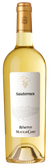 Die Flasche zeigt ein ansprechendes Design mit dem Namen Sauternes und einer feinen Illustration der Weinberge.
