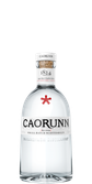 Eine elegante Flasche Caorunn Gin mit einem Korkenverschluss und einem auffälligen roten Stern auf dem Etikett.