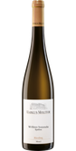Die Flasche ist mit einer goldenen Kapsel verschlossen und trägt das Etikett 'Wehlener Sonnenuhr', ein Zeichen für edlen Wein.