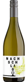 Eine Flasche Weißwein mit dem Etikett 'NACHSCHLAG' und dem Slogan 'Bubbles without Trouble' steht vor einem neutralen Hintergrund.