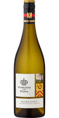 Eine Flasche Weißwein mit Wassertropfen, die das Etikett 'Markgraf von Baden' und die Bezeichnung 'Bodensee' zeigt.