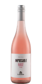 Ein elegantes Design der Flasche mit rosé Wein, das den Namen 'Impossible Rosé' und die Herkunft Südafrika betont.