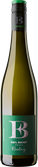 Die Flasche zeigt ein modernes Etikett in Grün mit einem großen silbernen Buchstaben „B“ als zentrales Gestaltungselement. Darunter stehen die Schriftzüge „Emil Bauer Pfalz“ und „Riesling“. Am Flaschenhals befinden sich das „B“-Logo und der Name „Emil Bauer“ in Grün auf schwarzem Hintergrund.