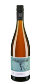 Eine Flasche Grauer Burgunder mit einem eleganten Etikett, das eine stilisierte Traube und einen Fuchs zeigt.