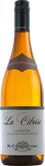 Eine hochwertige Weinflasche mit einem weißen Etikett, das den Namen „La Ciboise“, die Herkunft „Luberon“ und das Weingut „M. Chapoutier“ trägt. Ein schwarzes Emblem am Flaschenhals mit dem Schriftzug „M. Chapoutier“ sowie die bernsteinfarbene Flasche unterstreichen die klassische und elegante Gestaltung.