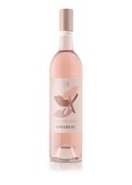 Die Flasche Mirabeau Rosé präsentiert sich in einem modernen Design, mit einem sanften Farbton und einem minimalistischen Etikett.