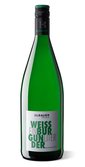 Eine grüne Weinflasche mit einem eleganten Etikett, das den Namen 'Emil Bauer' und die Rebsorte 'Weißburgunder' zeigt.
