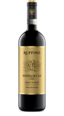 Eine elegante Weinflasche mit goldener Etikette, die den Chianti Classico Riserva Ducale Oro präsentiert.