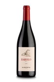 Eine elegante Flasche Barolo Wein mit einem roten Kapselverschluss und einem detaillierten Etikett, das Herkunft und Jahr angibt.