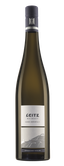 Eine elegante Flasche Riesling mit dem Etikett 'Magic Mountain' und dem Logo des Weinguts Leitz, auf schwarzem Hintergrund.