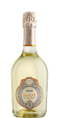 Eine elegante Flasche Masi Moxxé mit einem goldenen Kapselverschluss und einem kunstvollen Etikett, das die Traubensorte zeigt.