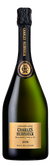 Eine elegante Flasche Charles Heidsieck Champagner aus dem Jahr 2018 mit goldener Etikette und schwarzem Korken.