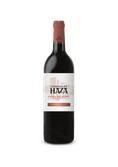 Eine elegante Flasche Rotwein mit dem Etikett 'Condado de Haza', Jahrgang 2017, vor einem schlichten Hintergrund.