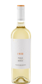 Die Flasche 'I MURI' aus Puglia strahlt Eleganz aus, mit einem hellen Wein und einem minimalistischen, modernen Etikett.
