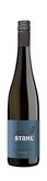 Eine elegante Flasche Wein mit einem stilvollen Etikett, das den Namen 'Stahl' und die Bezeichnung 'Blanc de Noirs' trägt.