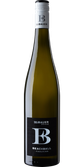 Eine elegante Flasche Viognier-Wein mit einem modernen Etikett, das den Namen 'Beachball' und den Winzer 'Emil Bauer' zeigt.