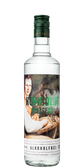 Eine Flasche mit dem Etikett 'Humboldt Freigeist', das ein Porträt von Alexander von Humboldt zeigt, umgeben von botanischen Motiven.