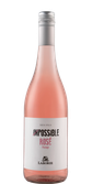Ein elegantes Design der Flasche mit rosé Wein, das den Namen 'Impossible Rosé' und die Herkunft Südafrika betont.