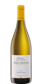 Eine elegante Flasche Chardonnay von Markus Molitor, Jahrgang 2020, mit einem hellgelben Etikett und goldener Kappe.