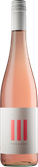 Eine Flasche Roséwein mit einem eleganten, minimalistischen Etikett in sanften Farben und dem Schriftzug 'FREUNDE'.