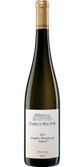 Eine elegante Flasche Riesling aus dem Jahr 2015, etikettiert mit 'Graacher Himmelreich Auslese' von Markus Molitor.