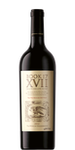 Die Flasche zeigt ein kunstvolles Etikett mit einem Adler, der über eine Landschaft fliegt, und dem Text 'Die Wahrheit liegt im Wein'.